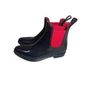 Lauren Ralph Lauren Woman's Tally‎ Short Rain Boots Rubber Black  Glossy Size 10